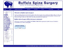 Tablet Screenshot of buffalospinesurgery.com